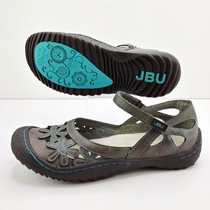 Jambu JBU Grey Wildflower Sandals Comfort Shoes